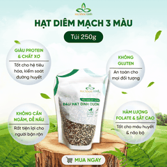 Hạt Quinoa 3 màu nhập khẩu từ Peru, Túi 250g
