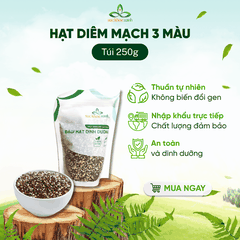 Hạt Quinoa 3 màu nhập khẩu từ Peru, Túi 250g