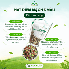 Hạt Quinoa 3 màu nhập khẩu từ Peru, Túi 250g