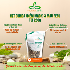 Hạt Quinoa 3 màu nhập khẩu từ Peru, Túi 250g