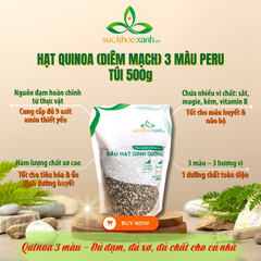 Hạt Quinoa 3 màu nhập khẩu từ Peru, Túi 500g
