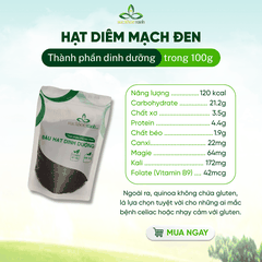 Hạt Quinoa đen nhập khẩu từ PERU, Túi 250g