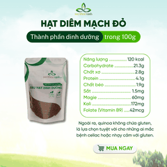 Hạt Quinoa đỏ nhập khẩu từ PERU, Túi 250g