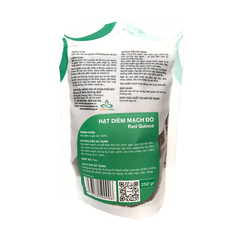 Hạt Quinoa đỏ nhập khẩu từ PERU, Túi 250g
