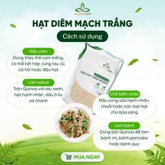 Hạt Quinoa trắng nhập khẩu từ PERU/ẤN ĐỘ, Túi 500g
