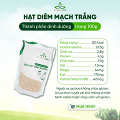 Hạt Quinoa trắng nhập khẩu từ PERU/ẤN ĐỘ, Túi 500g