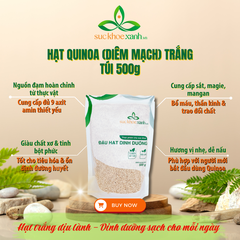 Hạt Quinoa trắng nhập khẩu từ PERU/ẤN ĐỘ, Túi 500g