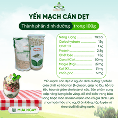 Yến Mạch Ăn Liền Cán Dẹt Úc – Giàu Protein, Vitamin – Đẹp Da, Kiểm Soát Cân Nặng
