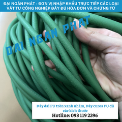 Dây đai PU tròn xanh nhám, Dây curoa PU