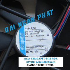 Quạt EBMPAPST 4414 F/39, 24VDC, 120x120x25mm