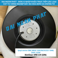 Quạt motor EMC RB2C-220 063 K132 I-1848, 230V, 115W