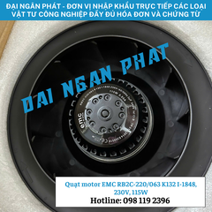 Quạt motor EMC RB2C-220 063 K132 I-1848, 230V, 115W