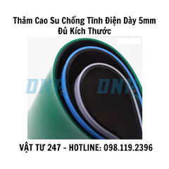 Thảm Cao Su Chống Tĩnh Điện Dày 5mm Đủ Kích Thước