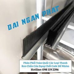 Gia Công Thanh cước chải, ron chắn chân cửa gạt bụi đế nhôm theo yêu cầu