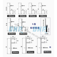 Thanh Chắn Cửa Dạng Chổi Cước 90mm Đế Nhôm Chống Bụi Ngăn Côn Trùng