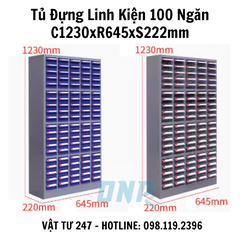 Tủ Đựng Linh Kiện 100 Ngăn C1230xR645xS222mm