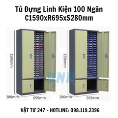 Tủ Đựng Linh Kiện 100 Ngăn C1590xR695xS280mm Có Cánh