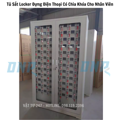 Tủ Sắt Locker 6 Ngăn Đựng Điện Thoại Có Chìa Khóa Cho Nhân Viên