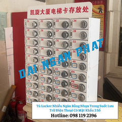 Tủ Locker 30 40 50 Ngăn Nhựa Trong Suốt Lưu Trữ Điện Thoại Có Mật Khẩu 3 Số