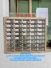 Tủ Locker 30 40 50 Ngăn Nhựa Trong Suốt Lưu Trữ Điện Thoại Có Chìa Khóa Có Khe Đựng Bảng Tên Cho Nhân Viên