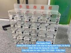 Tủ Locker 30 40 50 Ngăn Nhựa Trong Suốt Lưu Trữ Điện Thoại Có Chìa Khóa Có Khe Đựng Bảng Tên Cho Nhân Viên