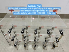 Tủ Locker 12 15 20 25 Ngăn Bằng Nhựa Trong Suốt Đựng Điện Thoại Có Chìa Khóa
