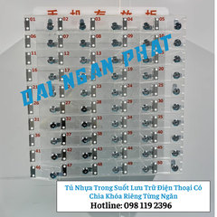 Tủ Nhựa Trong Suốt Lưu Trữ Điện Thoại Có Chìa Khóa Riêng Từng Ngăn