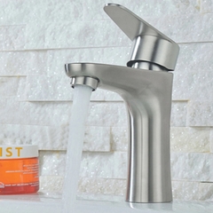 Vòi Lavabo Inox 304 Tròn Nóng Lạnh (LA EO) Thân Đúc Chắc Chắn Tặng Kèm 2 Dây Nóng Lạnh