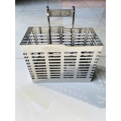 Ống Đựng Đũa Muỗng Pioneer Mẫu Vuông 2 Ngăn Inox 304 Cao Cấp