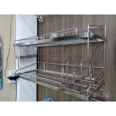 Kệ Chén Đa Năng 2 Tầng Inox 304 Cao Cấp - Kệ Chén Đa Năng Inox 304 Cao Cấp - Mã SP: PE326