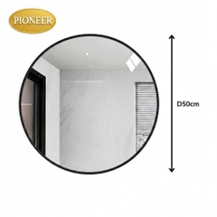 Gương Tròn Treo Tường Pioneer Khung Viền Nhôm D60 Cm Siêu Đẹp - Mã PE:195, PE:196