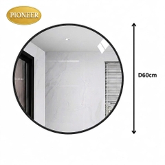 Gương Tròn Treo Tường Pioneer Khung Viền Nhôm D60 Cm Siêu Đẹp - Mã PE:195, PE:196