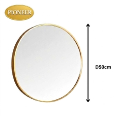 Gương Tròn Treo Tường Pioneer Khung Viền Nhôm D60 Cm Siêu Đẹp - Mã PE:195, PE:196