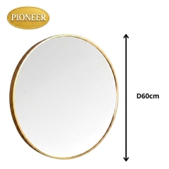 Gương Tròn Treo Tường Pioneer Khung Viền Nhôm D60 Cm Siêu Đẹp - Mã PE:195, PE:196