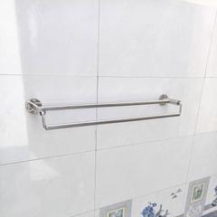 Thanh treo khăn lệch INOX 201, INOX 304 - Máng khăn đơn/đôi - Vắt khăn nhà tắm - Mã SP: MK303/MK304