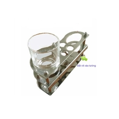Kệ Để Ly Kem Bàn Chải Đánh Răng Pioneer Inox 304 Cao Cấp Tặng Kèm Ly Thái - Mã SP: KL05