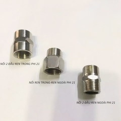 Đầu Nối Ren Trong Ngoài Phi 21, Nối Ren Dân Dụng Ống Nước, Kép Inox - Chuyên Giá Sỉ