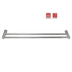 Giá Máng Khăn 2 Thanh Inox 304 Phòng Tắm, Đế Đúc Nguyên Khối Inox 304 - Giá Treo Khăn Inox 304 Cao Cấp