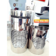 Ống Đũa Tròn Hình Táo INOX 304 ( Đơn - Đôi )  - Ống Đựng Đũa Muỗng - Mã SP: PE402