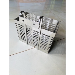 Ống Đựng Đũa Muỗng Pioneer Mẫu Vuông 2 Ngăn Inox 304 Cao Cấp