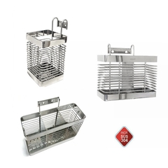 Ống Đựng Đũa Muỗng Vuông Dạng Lưới Inox 304 (1 Ngăn, 2 Ngăn, 3 Ngăn)