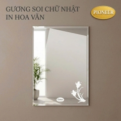 Gương Nhà Tắm In Hoa Văn Pioneer Hình Chữ Nhật KT 45x60cm, 50x70cm - Mã PE107