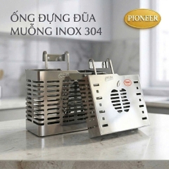Ống đựng đũa muỗng Pioneer 2 ngăn Inox 304 cao cấp trong phòng bếp, Mã PE:409, PE:411