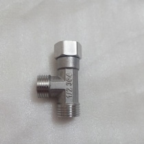 Tê Cầu Chia Nước Inox 304 Đai Ốc Nối Ren Phi 21 Chia Nhánh Dây Cấp Dẫn Nước Cho Bồn Cầu Với Lavabo Vòi Xịt