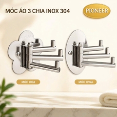Móc 3 Chia Pioneer Inox 304 Cao Cấp, Mã PE:07, PE:08