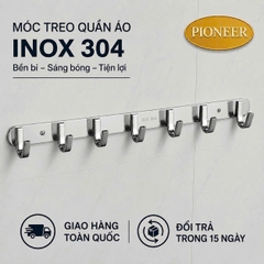 Móc Dẹp Treo Quần Áo Inox 304 Pioneer Nhà Tắm Cao Cấp Siêu Sáng Bóng - Mã SP: PE51