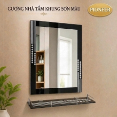 Gương khung sơn màu Pioneer kích thước 45x60cm trong phòng tắm - Mã PE:138