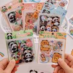 [ Set 20 Túi ] Sticker Cute Capybara & Panda Dodo [ Đã Cắt Bế - 1 Túi 20 Tấm ] - 922433
