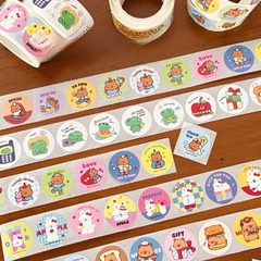 [ Set 20 Cuộn ] Tem Sicker Cute [ 2.8 x 5.5cm x 300 Miếng ] - 922554