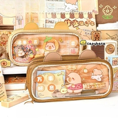 [ Set 2 Cái ] Bóp Bút trong Suốt Capybara - 920636